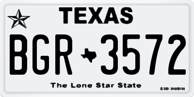 TX license plate BGR3572