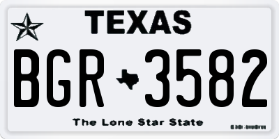 TX license plate BGR3582