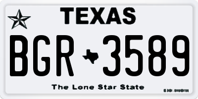 TX license plate BGR3589
