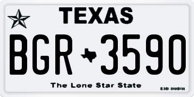 TX license plate BGR3590