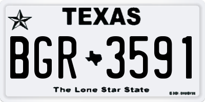TX license plate BGR3591