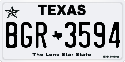 TX license plate BGR3594