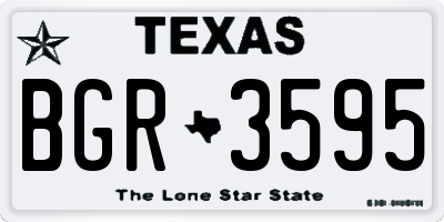 TX license plate BGR3595