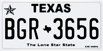 TX license plate BGR3656