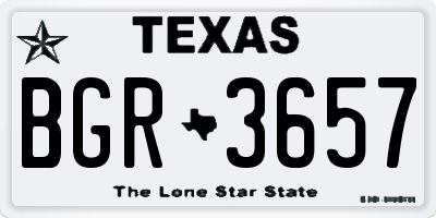 TX license plate BGR3657