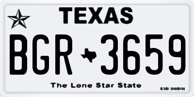 TX license plate BGR3659