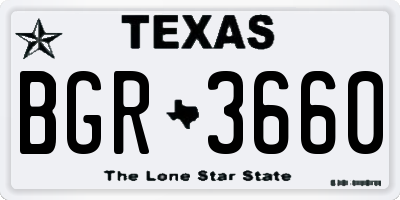 TX license plate BGR3660