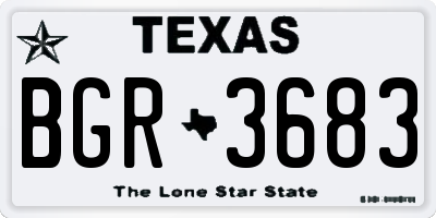 TX license plate BGR3683
