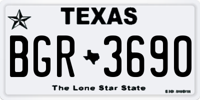 TX license plate BGR3690