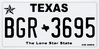 TX license plate BGR3695