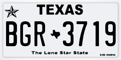 TX license plate BGR3719