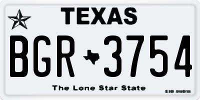 TX license plate BGR3754