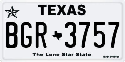 TX license plate BGR3757
