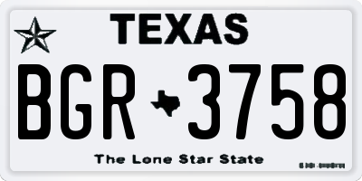 TX license plate BGR3758