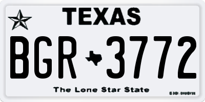 TX license plate BGR3772