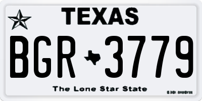 TX license plate BGR3779
