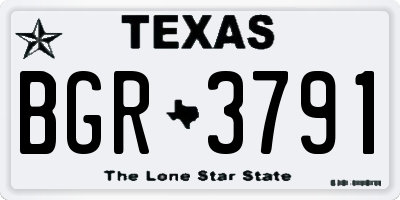 TX license plate BGR3791
