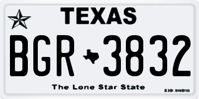 TX license plate BGR3832