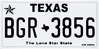 TX license plate BGR3856