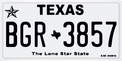 TX license plate BGR3857