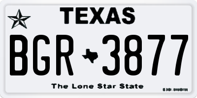 TX license plate BGR3877