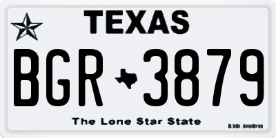 TX license plate BGR3879