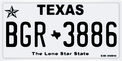 TX license plate BGR3886