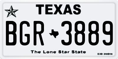 TX license plate BGR3889