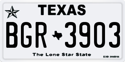 TX license plate BGR3903