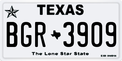 TX license plate BGR3909