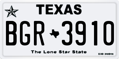 TX license plate BGR3910