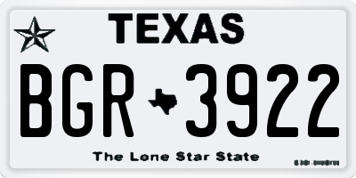 TX license plate BGR3922