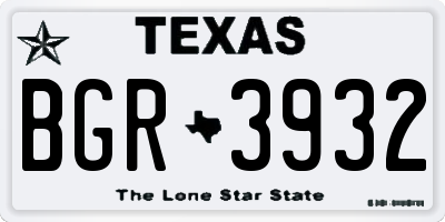 TX license plate BGR3932