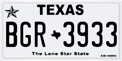 TX license plate BGR3933
