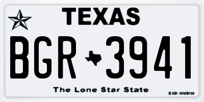 TX license plate BGR3941
