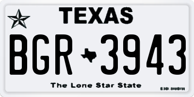 TX license plate BGR3943