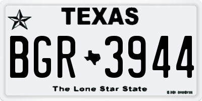 TX license plate BGR3944