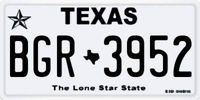 TX license plate BGR3952