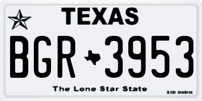 TX license plate BGR3953