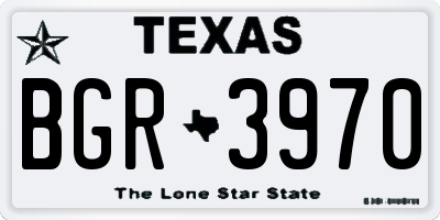 TX license plate BGR3970