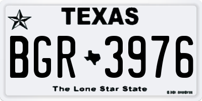 TX license plate BGR3976
