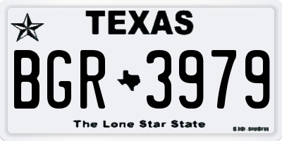 TX license plate BGR3979