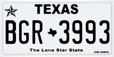 TX license plate BGR3993