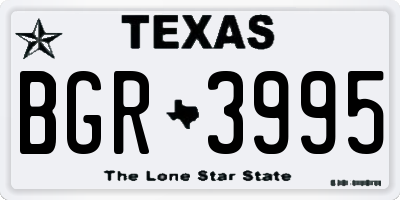 TX license plate BGR3995