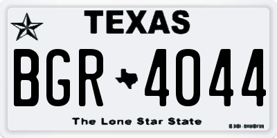 TX license plate BGR4044