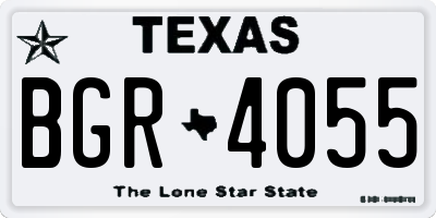 TX license plate BGR4055