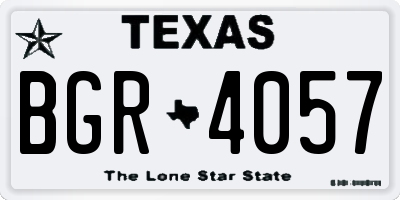 TX license plate BGR4057