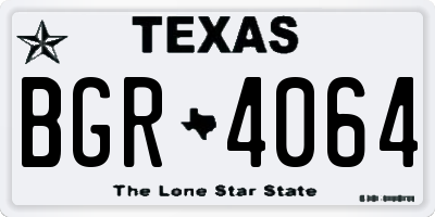 TX license plate BGR4064