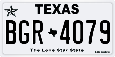 TX license plate BGR4079