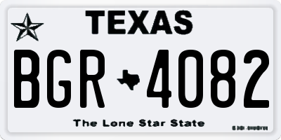 TX license plate BGR4082